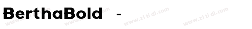 BerthaBold 常规字体转换